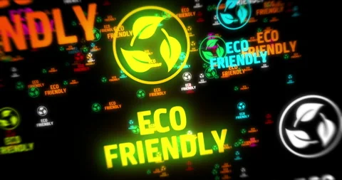 Eco friendly symbol tunnel effect fly between Stock Footage 301520699