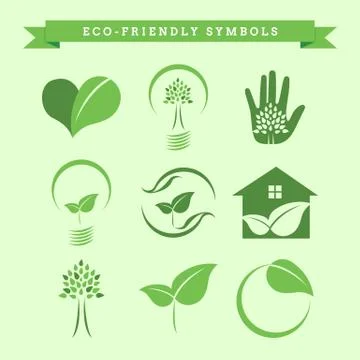Eco Friendly Symbols Stock Illustration