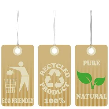 Eco friendly tags Stock Illustration