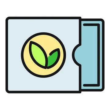 Eco friendly tea packaging with leaves symbol Stock Illustration