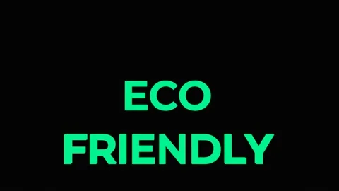 Eco friendly text art design Stock Footage 230922428
