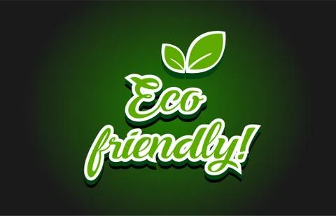 Eco friendly text logo icon design Stock Illustration