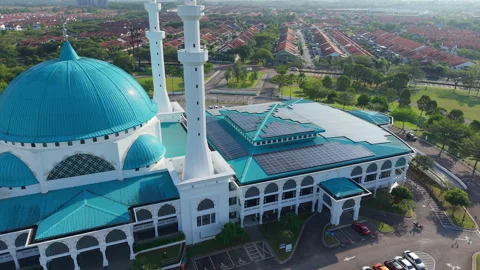 Eco Friendly Urban Development with Solar Panels &amp; Residential Community Stock Footage 316460341