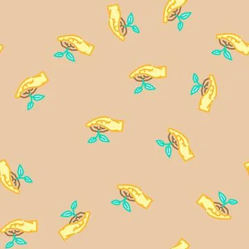 Eco friendly vector seamless pattern Stock Illustration
