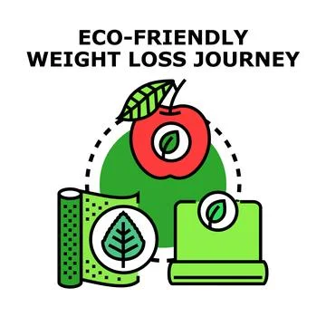 Eco friendly weight loss journey with sustainable wellness Illustration