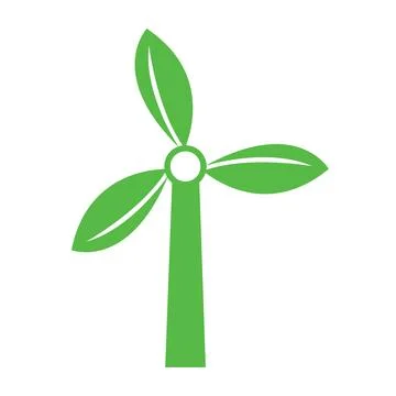 Eco-Friendly Wind Turbine with Leaf Blades Vector Illustration Stock Illustration