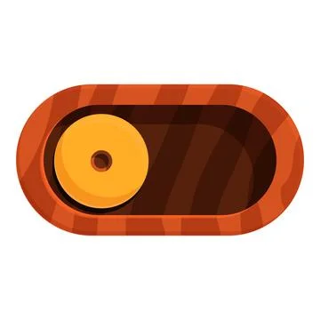 Eco friendly wooden toggle switch in the on position Illustrazione stock