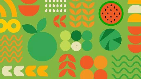 Eco Fruit Graphic Background Stock Illustration