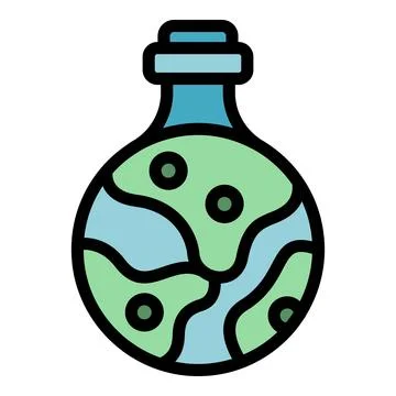 Eco fuel flask icon vector flat Stockillustratie