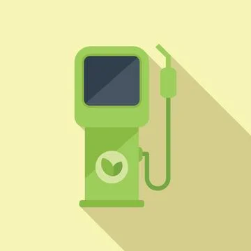 Eco fuel pump icon flat vector. Smart money Stock Illustration