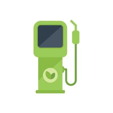Eco fuel pump icon flat vector. Smart money Stock Illustration