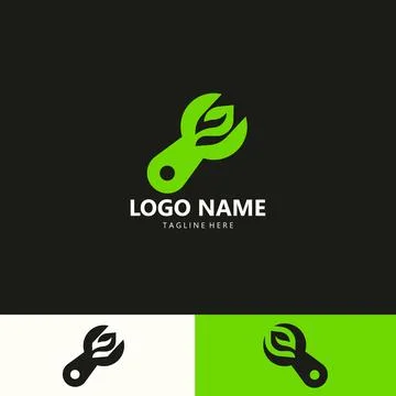 Eco garage logo design vector Stock Illustration