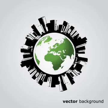 Eco Globe Vector Stock Illustration