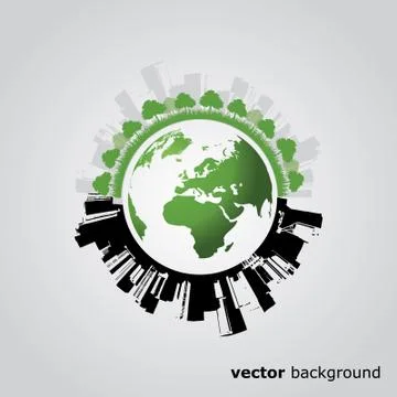 Eco Globe Vector Stock Illustration