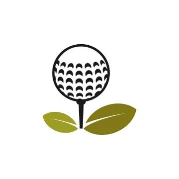 Eco golf ball vector design template illustration Stock Illustration