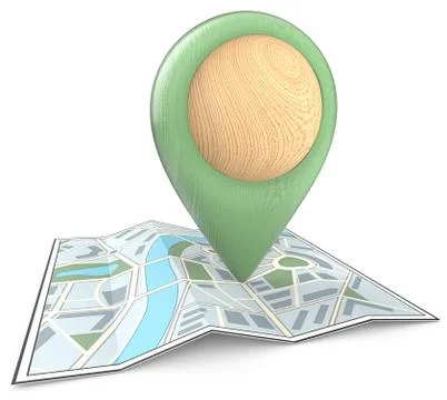 Eco GPS Pinter. Stock Illustration