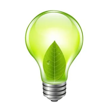 Eco green bulb Stock Illustration