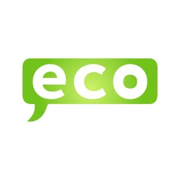 Eco green cloud speech bubble icon Bio nature green eco symbol for web and .. Stock Illustration