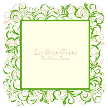 Eco green frame Illustrazione stock