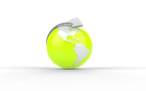 Eco green globe Illustrazione stock