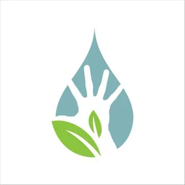 Eco green hand logo vector design people who protect nature concept inspirati Stock Illustration