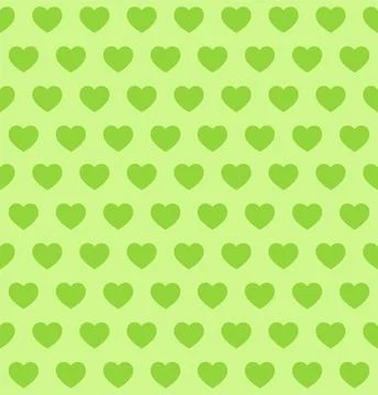 Eco green  hearts seamless pattern texture Stock Illustration
