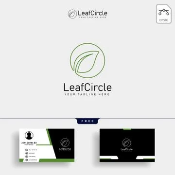 Eco green leaf logo template. Abstract Vector Green leaves Stock Illustration