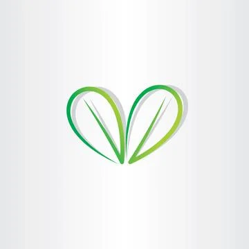 Eco green leaf sign vector Illustrazione stock