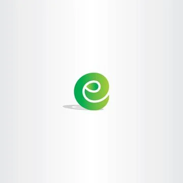 Eco green letter e logo vector sign element logotype Stock Illustration