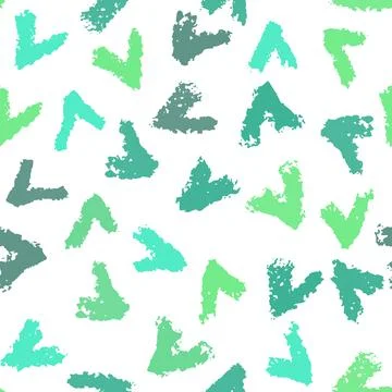 Eco Green palette Seamless pattern with abstract ornament. Colorful ink Dry Stock Illustration