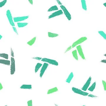 Eco Green palette Seamless pattern with abstract ornament. Colorful ink Dry Stock Illustration