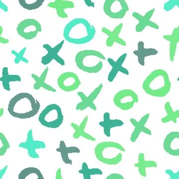 Eco Green palette Seamless pattern with abstract ornament. Colorful ink Dry Stock Illustration