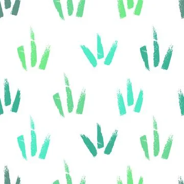 Eco Green palette Seamless pattern with abstract ornament. Colorful ink Dry Stock Illustration