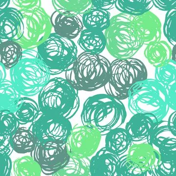 Eco Green palette Seamless pattern with abstract ornament. Colorful ink Dry Stock Illustration