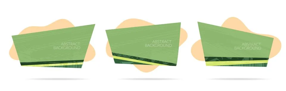 Eco green rectangle shape background. Environmental organic design, abstract Illustrazione stock