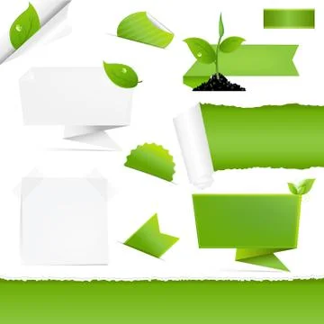 Eco green set Stock Illustration