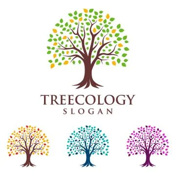Eco green , tree icon, tree logo, vector logo design Stock Illustration