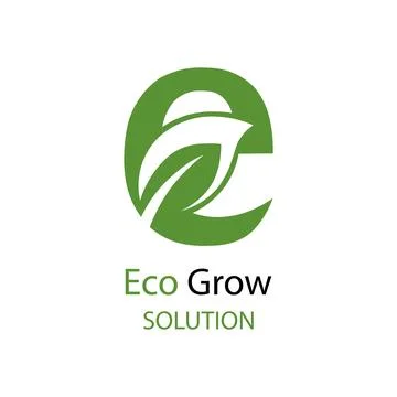 Eco grow solution logo isolated on white background Stock Illustration