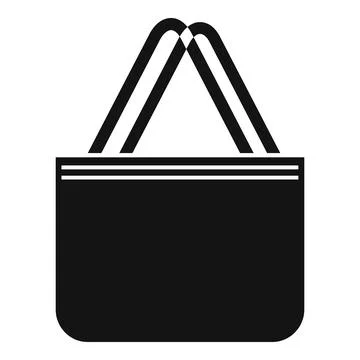 Eco handbag icon simple vector. Fabric bag Illustration