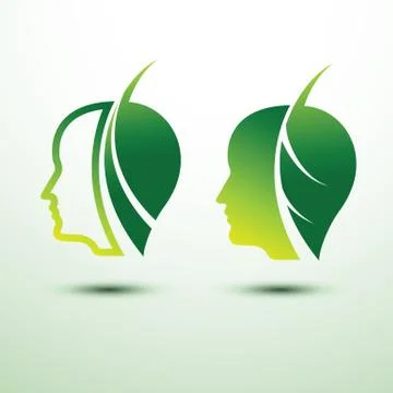 Eco head Stock Illustration