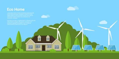 Eco home concept Stock Illustration