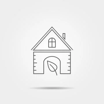 Eco home icon Ilustración de archivo
