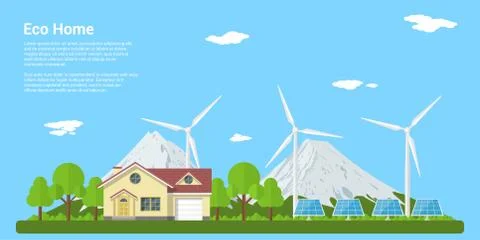 Eco home Illustrazione stock