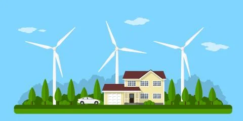 Eco home Stock Illustration