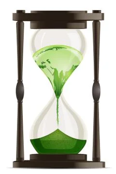 Eco hour watch Illustrazione stock