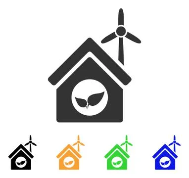 Eco House Building Vector Icon Ilustración de archivo