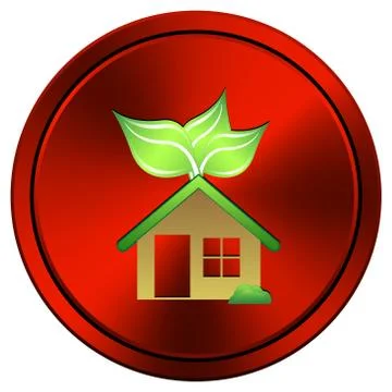 Eco house icon Ilustración de archivo