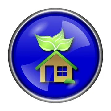 Eco house icon Ilustración de archivo