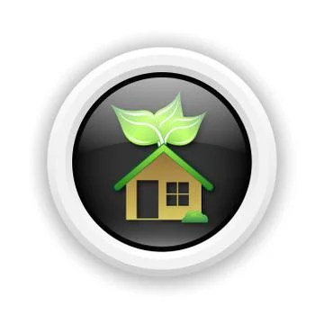Eco house icon Ilustración de archivo