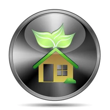 Eco house icon Ilustración de archivo